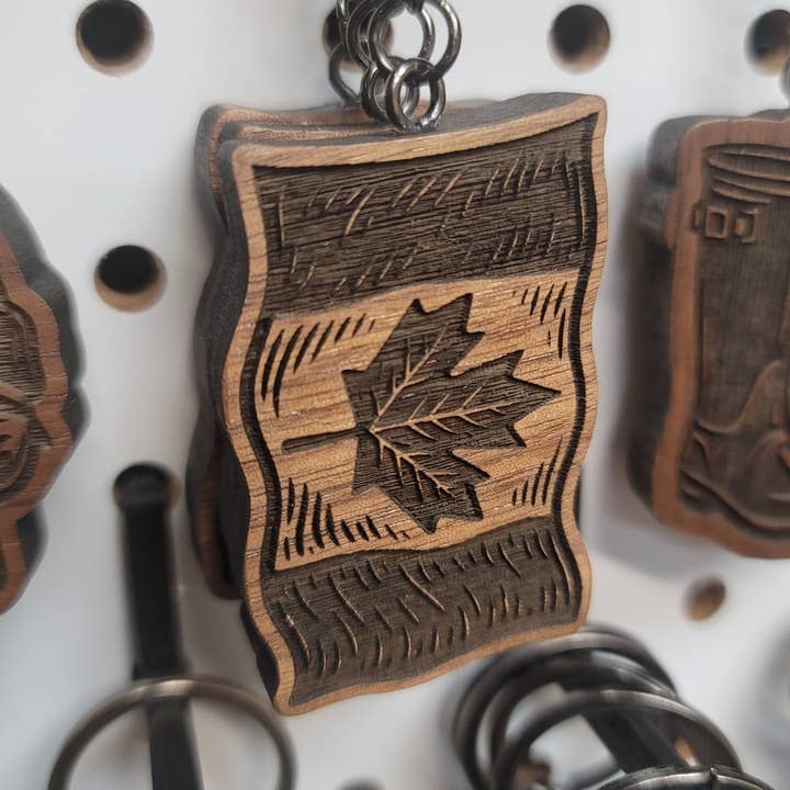 Canada Flag Keychain for wholesale by Two Makers Crew