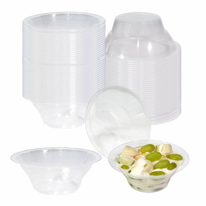 EcoQuality – wholesale Disposable cup – 8oz Clear Plastic Disposable Durable Ice Cream Sundae Cups