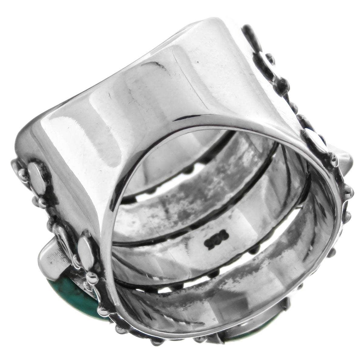 FifiRose - Vendita all'ingrosso Anelli cocktail/statement - Anello impilabile in filigrana d'argento marquise turchese 925, 3/4"2