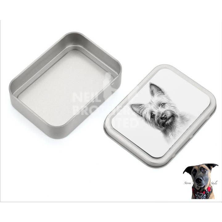 Storms Style - Wholesale Pet Treat Jar - Dog - Black and Grey Small Dog Metal Treat Tin - lots of breeds12