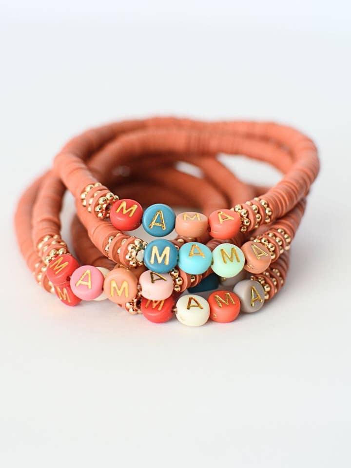 MAMA Bracelet – Mothers Gift, Beaded Stretch Jewelry, Mom for wholesale by Two and Crew - Faith Based Jewelry & Gifts