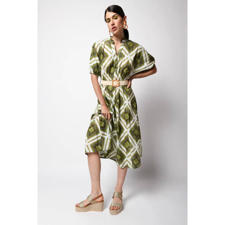 Robe-chemise imprimée tie-dye pour la vente par Nuna Lie