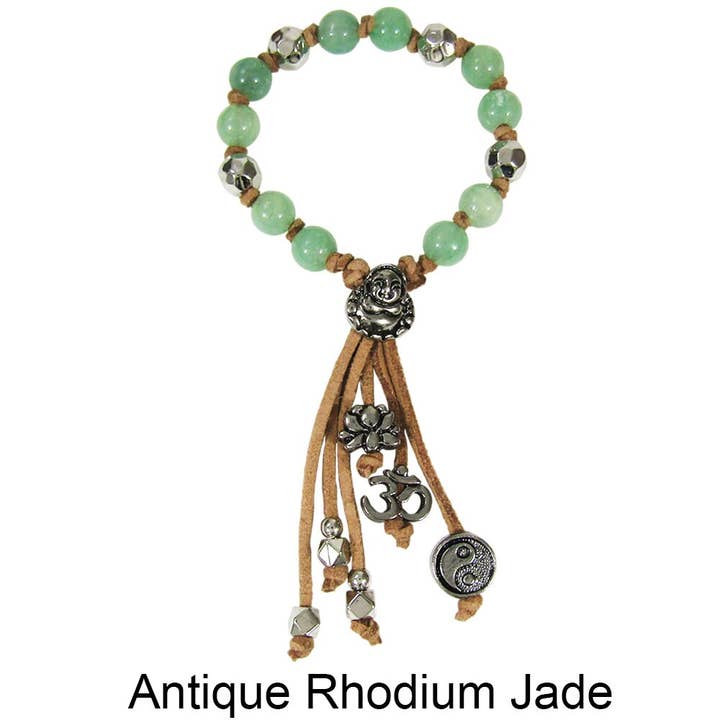 TheTizana - Wholesale Beaded Bracelet - Buddhism Multi Beads Leather Braided Bracelet
