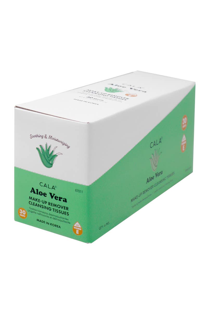 PINEAPPLE Beauty – Engroshandel Makeupfjerner – CALA 67011 Aloe Vera 30 Makeupfjerner Servietter - 6 stk.2