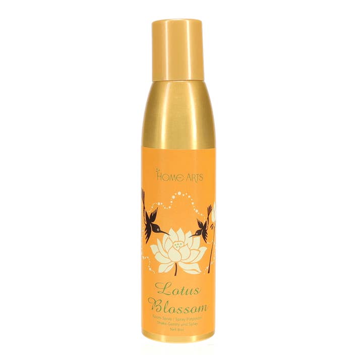 Lotus Blossom Room Spray guld finish 6 stk for engroshandel hos HomeArts