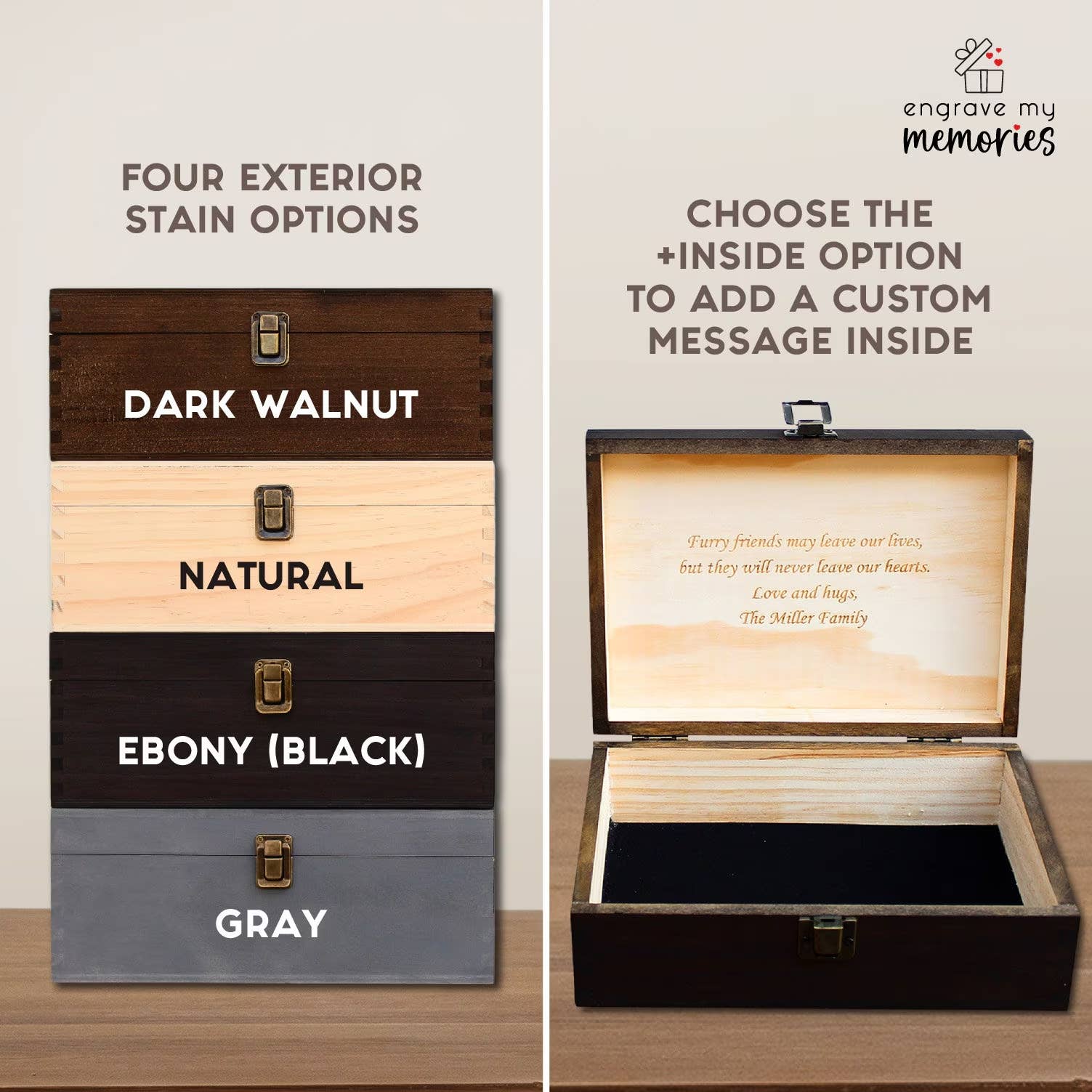 Engrave My Memories - Wholesale Keepsake Box - Kids & Baby - Personalized Baby Memory Box,Wooden Baby Keepsake Box Gift5