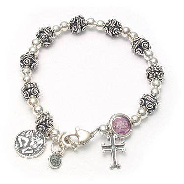 Godmother Prayer Bracelet - Silver for wholesale by EK Designs