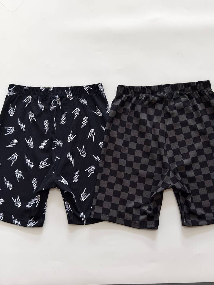 All Checked Out Biker Shorts - Adult for wholesale by Little Rocker Clothing