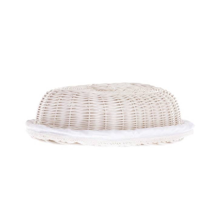 The Wicker Stories - Vendita all'ingrosso Portapane - Cestino in vimini bianco per pane, scatola per pane naturale