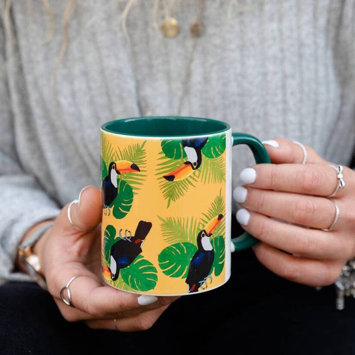 Bright Toucan Tropical Rainforest Mug for wholesale by The Gifting Knot Ltd