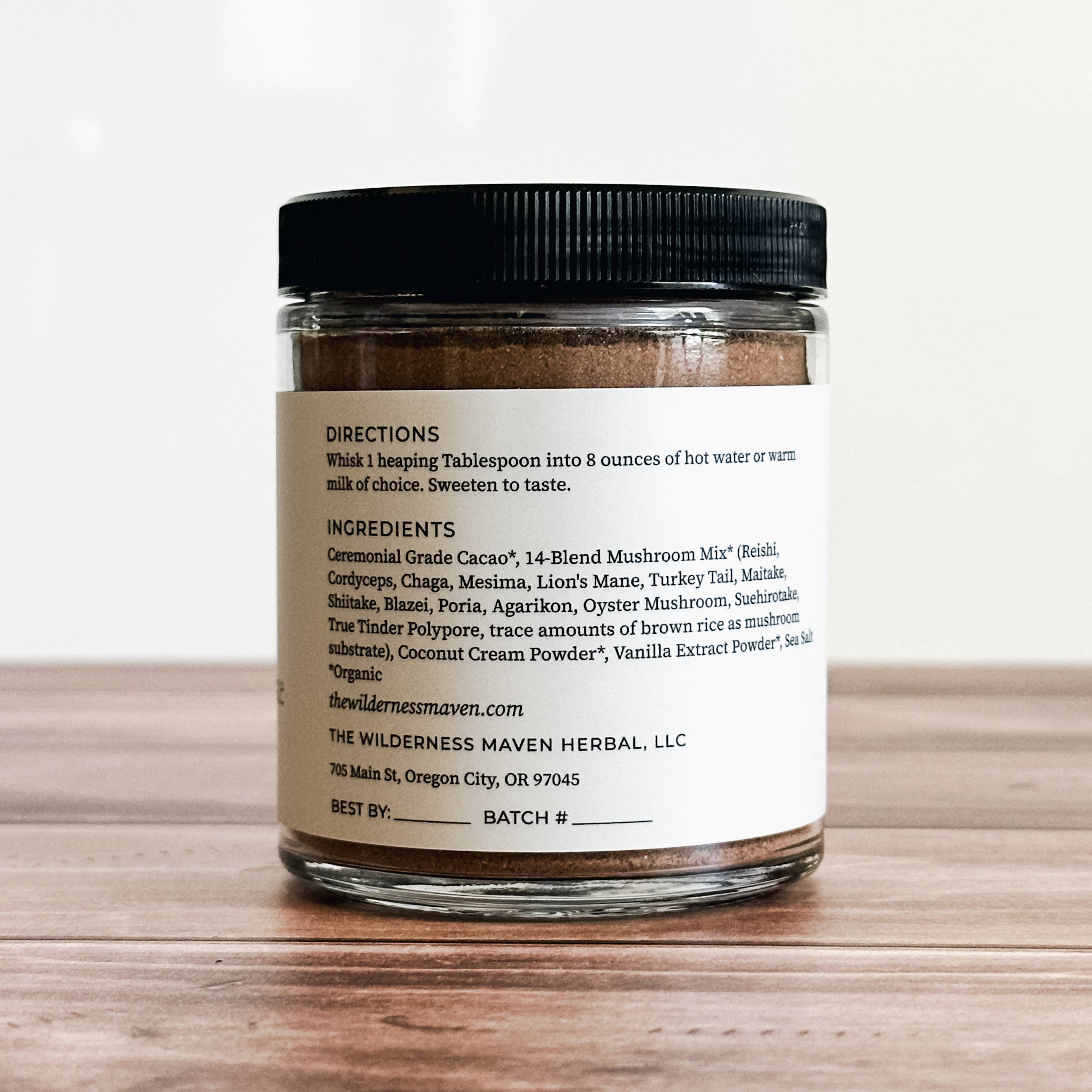Wilderness Maven Apothecary – Engroshandel Varm kakaoblanding – champignon chokolade1
