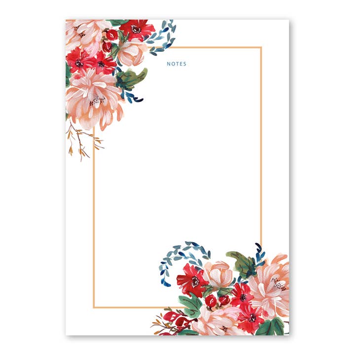 Bloco de notas em branco A5, padrão floral por atacado de Emadam - Art & Design