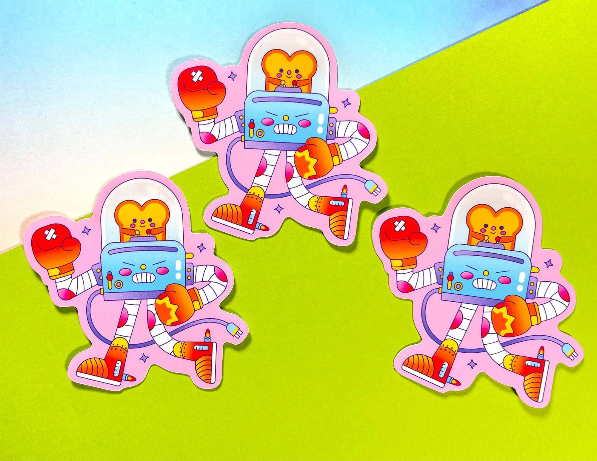 Kidnichols - Venta al por mayor Pegatina - Pegatina Breakfast Brawler | Regalo para amantes de la comida | Comida kawaii |4