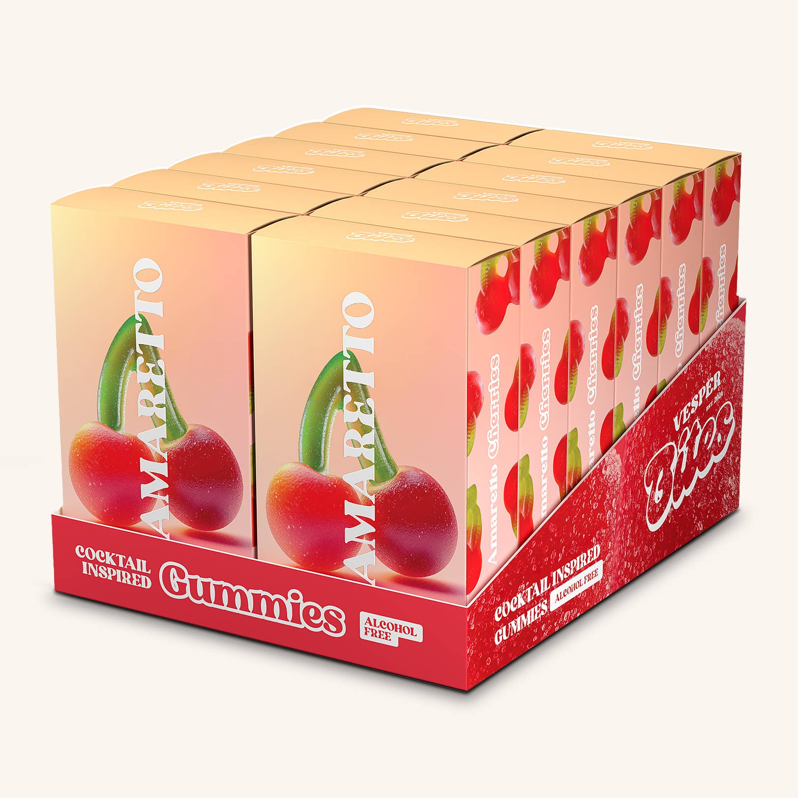 Vesper Bites (No duties | Ships from CAN/USA) - Wholesale Gummy - Amaretto Cherry Gummies, Chewy Candies, Alcohol-Free3