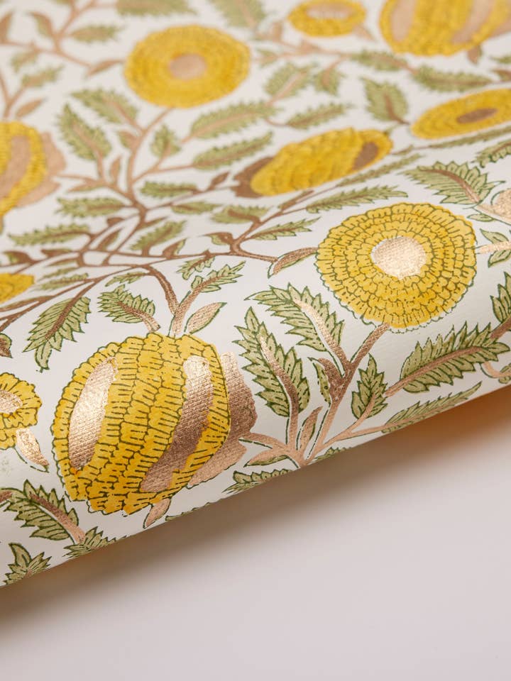 PAPEL DE EMBRULHO PARA PRESENTES FOLHA ÚNICA FEITO À MÃO MARI SUNSHINE por atacado de Notes & Queries, Inc.