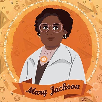 Mary Jackson, Vetenskapstryck, Black History Month, Vetenskap för wholesale av Irene Renon illustrations