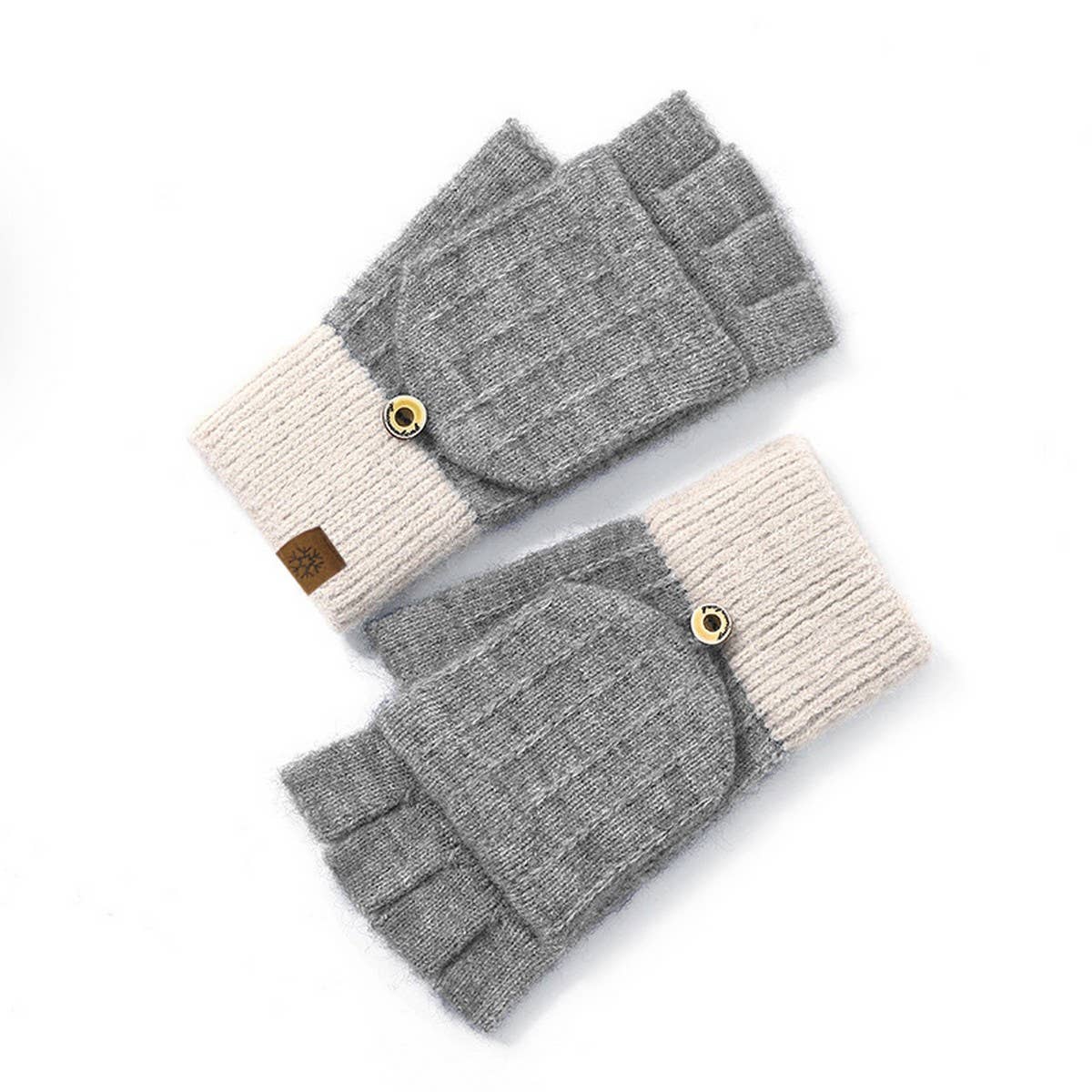 ACCITY - Wholesale Gloves - Women's - WINTER WOMEN'S HALF FINGER FLAP KNIT GLOVES_CWAG03841