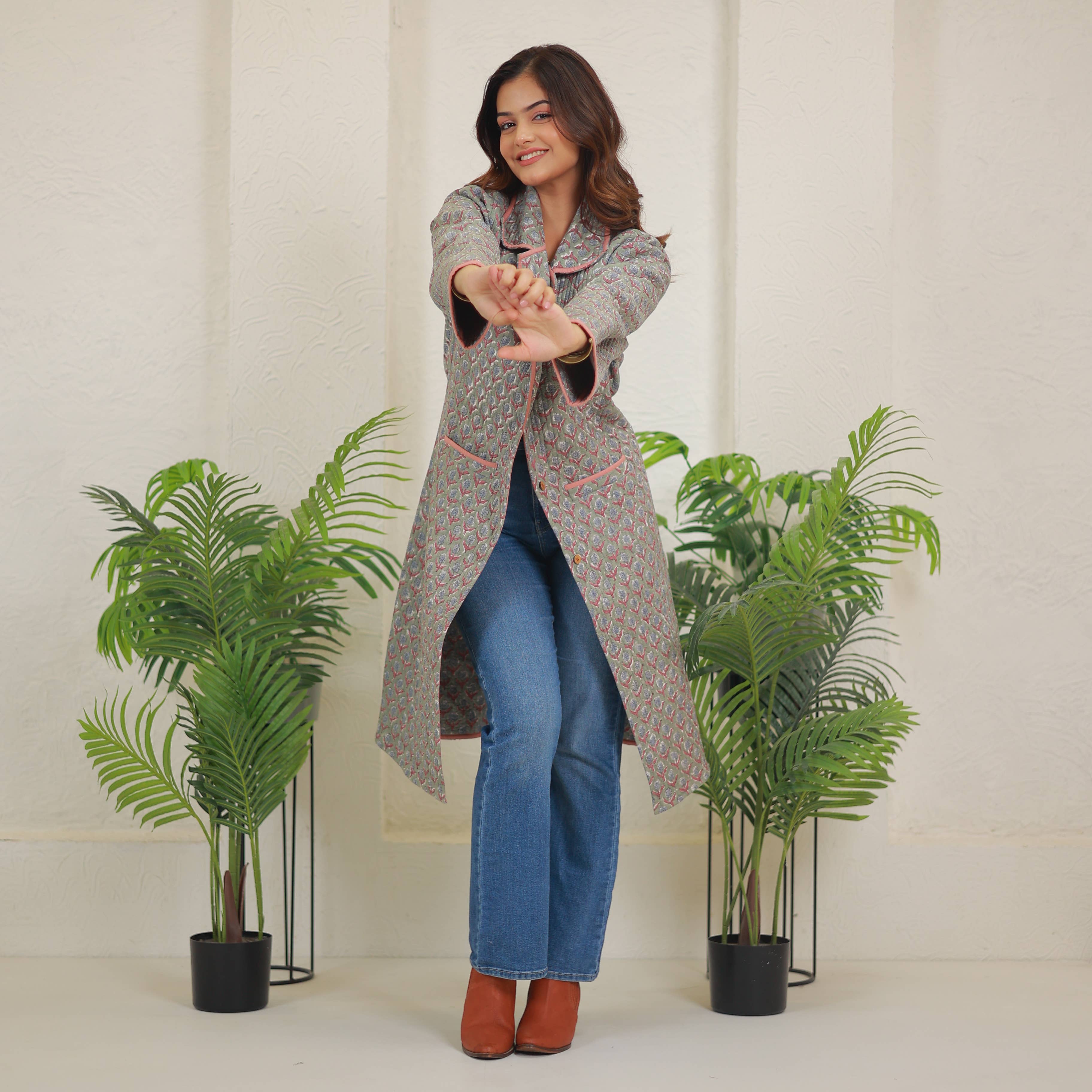 The Fox and The Mermaid - Vente Veste – femme - Veste légère imprimée au bloc pour le printemps (Tashma)10