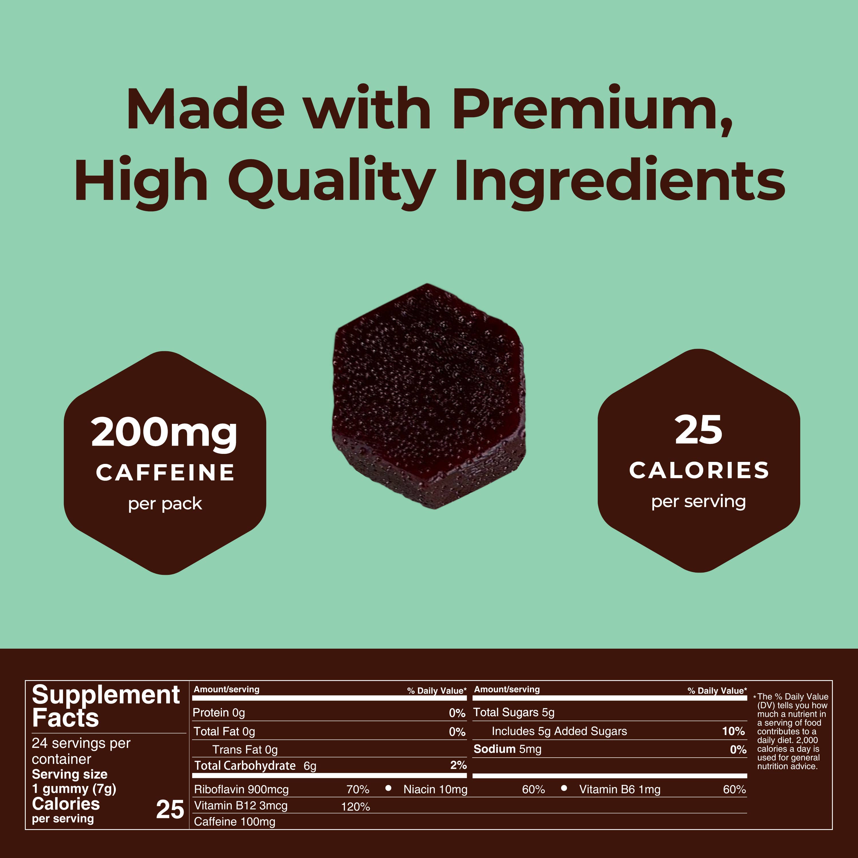 Seattle Gummy Company - Venta al por mayor Suplementos/vitaminas para beber - Gominolas de chocolate y cafeína Mocca Shots | paquete de 12, 24 inyecciones8