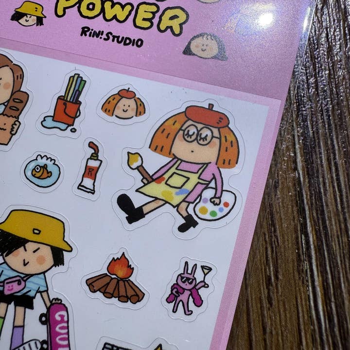 RiN! Studio US - Wholesale Sticker - Girls Power PVC Stickers: RiN Studio Original5