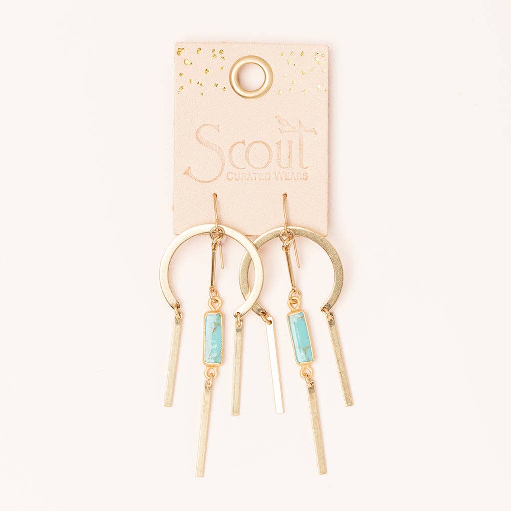 Scout Curated Wears - Wholesale Dangle Earrings - Dream Stone Earring - Turquoise/Silver2