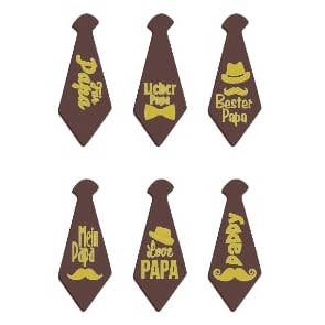 Cravatte al cioccolato per la festa del papà (252 pezzi) per la vendita all'ingrosso da parte di Bombasei Decor GmbH