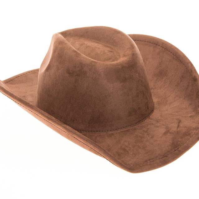 AdornWise - Wholesale Cowboy Hat - Unisex - Vegan Suede Classic Cowboy Hat - Adjustable & Durable