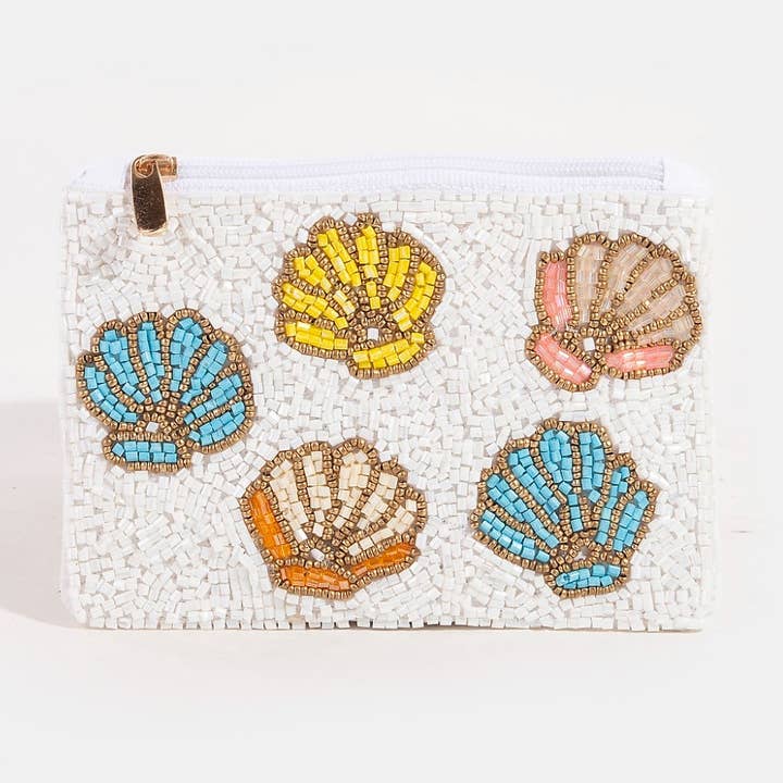 Färgglad Snäckskal Blandad Pärlad Myntbörs för wholesale av Collections by Fame Accessories