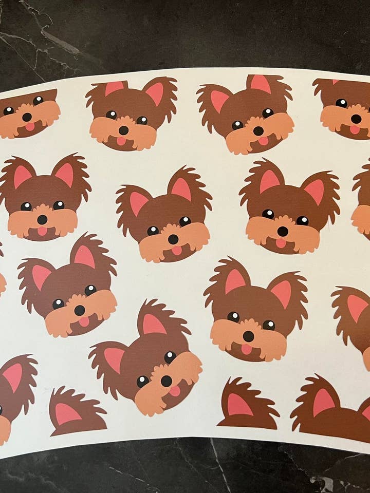 Yorkie hund tema kall kopp wrap för wholesale av The Crazy Craft Girl LLC