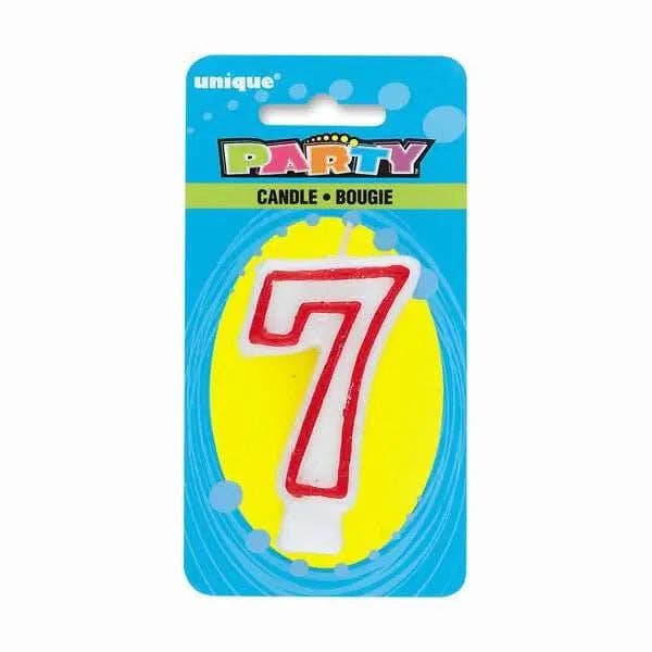 Number '7' Deluxe Birthday Candle for wholesale by Party Expo, LLC