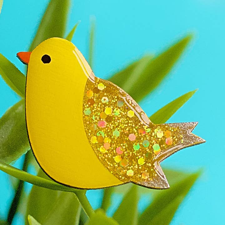 Canary Pin Brosche - Handgefertigt auf Bestellung für den Großhandel von Naoi