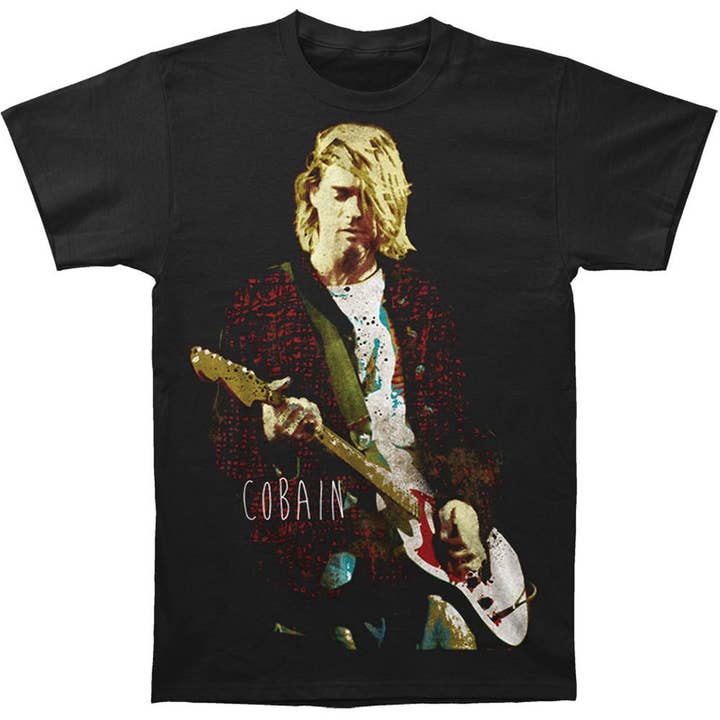 Kurt Cobain - T-shirt Homme Guitare Veste Rouge pour la vente par Official Store