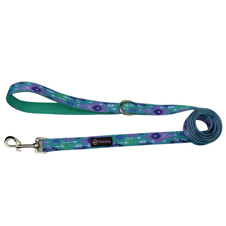 Green Tribal Dog Lead for wholesale by Pebblina