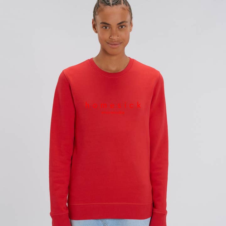 Enzo Escoba | est. 2017 - Wholesale Graphic Sweatshirt - Women's - Damen Bio-Baumwolle Pullover "Homesick"