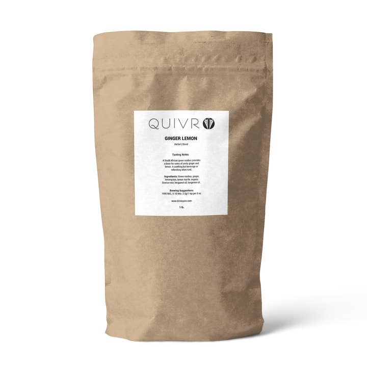 QUIVR - Wholesale Loose tea - Ginger Lemon Tea Botanical, Caffeine Free Bulk Hot Tea 1lb1