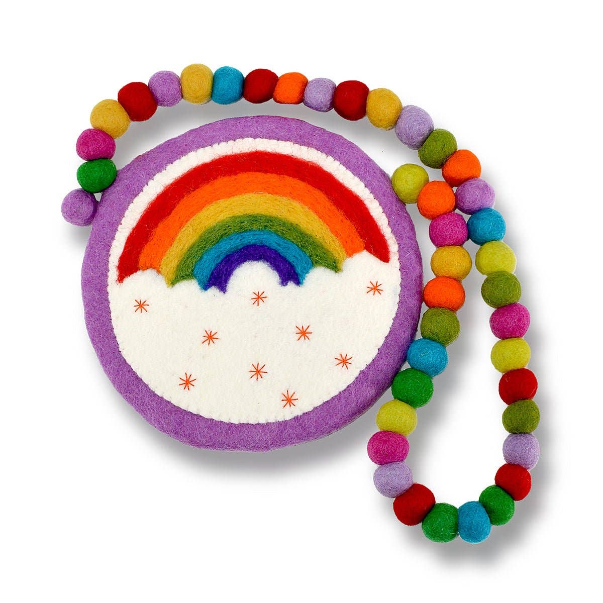 BNB Crafts Inc. - Wholesale Crossbody Bag - Kids - Rainbow and Cloud Ball Handle Kids Bag3