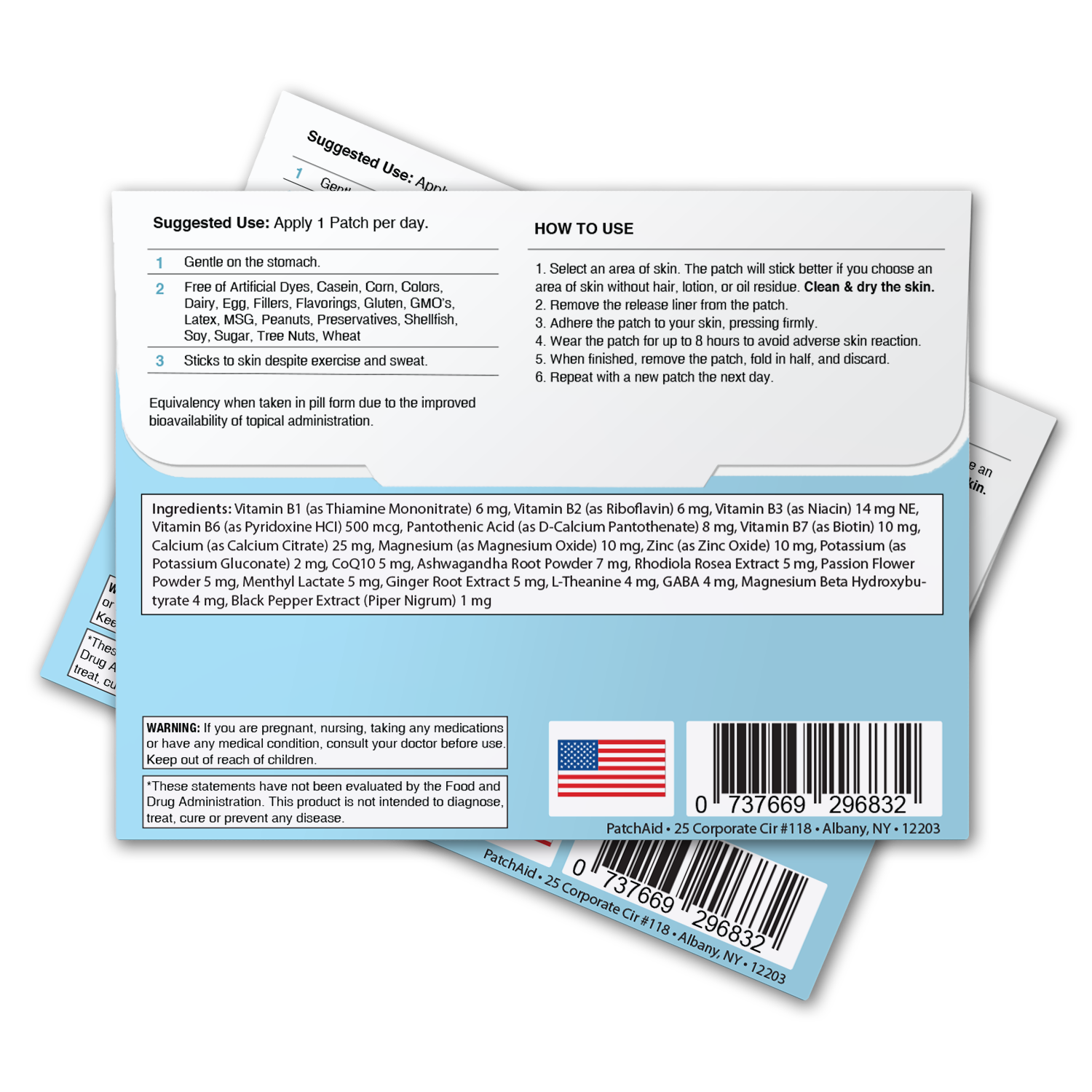 PatchAid - Wholesale Oral Supplement/Vitamin - Relax & Unwind Patch - Stress Relief & Relaxation Support7