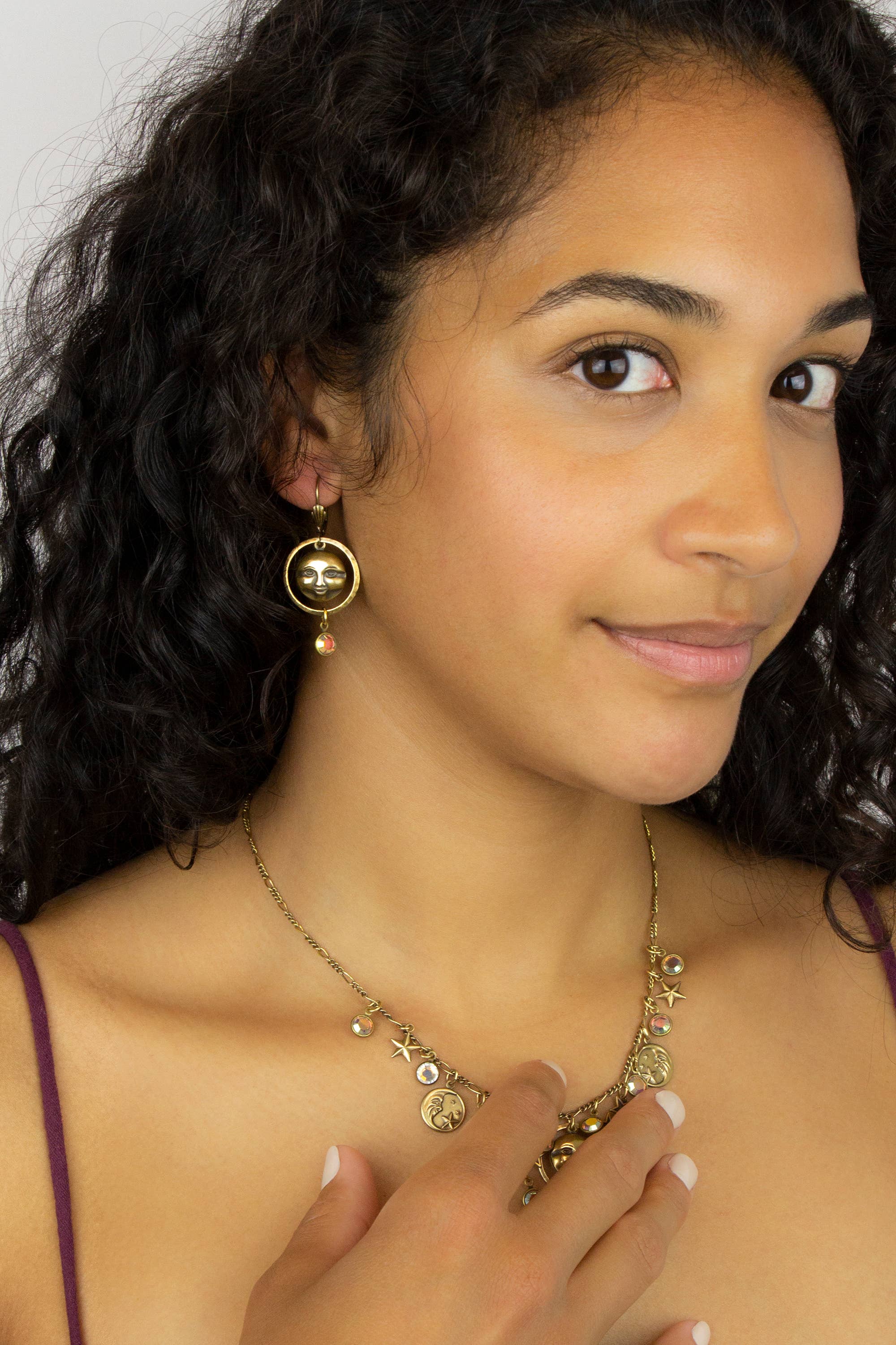 Anne Koplik Designs, Inc. - Wholesale Dangle Earrings - Luna  Crystal Charm Earrings (Leverbacks)0