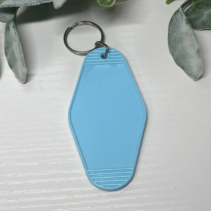 Baby Blue | Motel Keychain Blank for wholesale by Mint Print Shop & Co