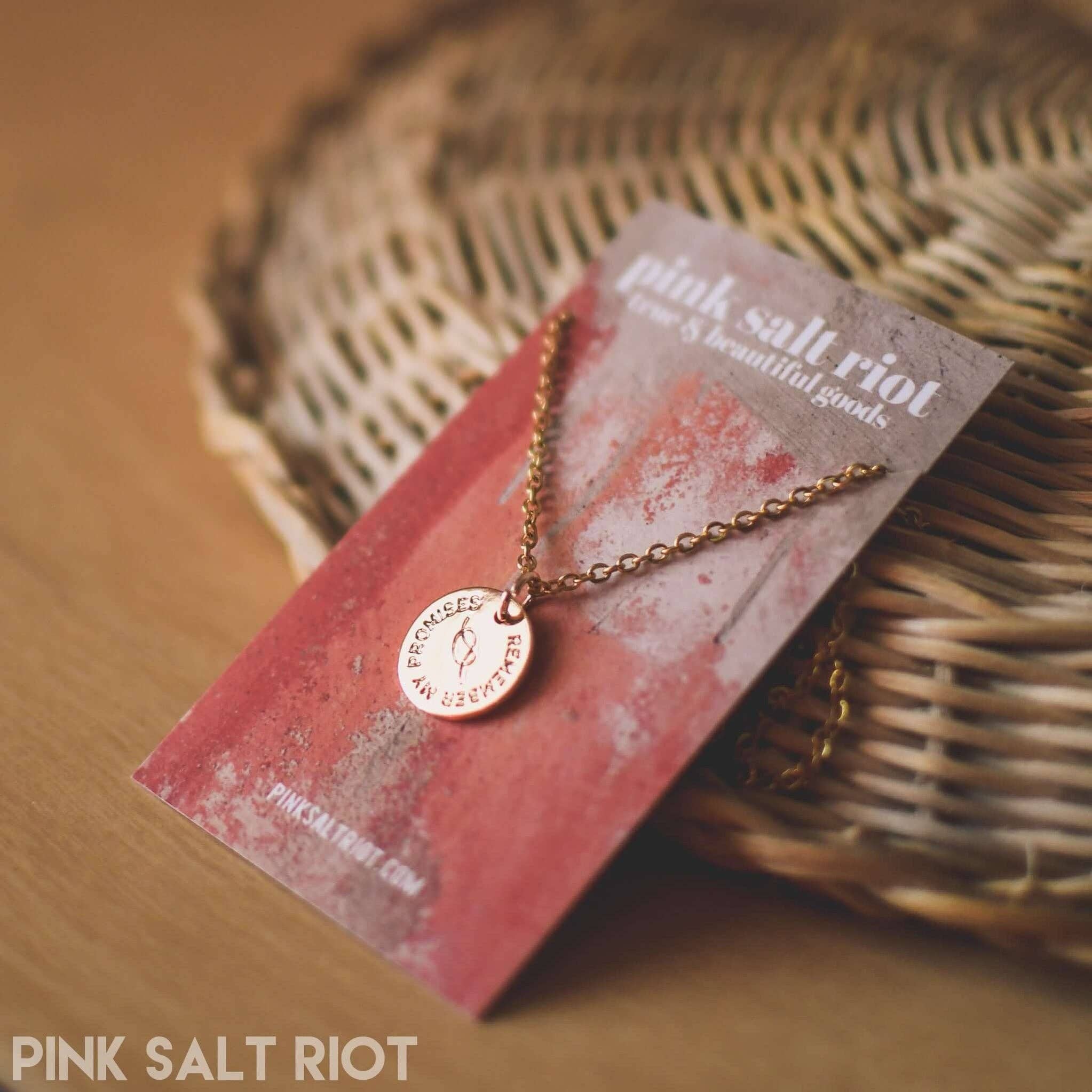 Pink Salt Riot – Großhandel Kette mit Anhänger/Charm – Erinnere dich an meine Versprechen Goldkette3