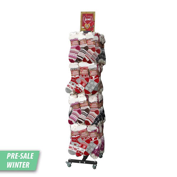 Présentoir 120U Chaussettes Hiver 6 Couleurs pour la vente par JUMI