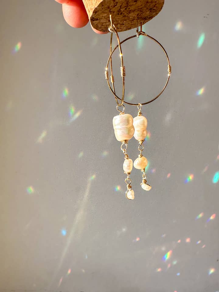 Sötvattenspärlörhängen | Smycken med odlade pärlor för wholesale av Elise Marie DeSigns