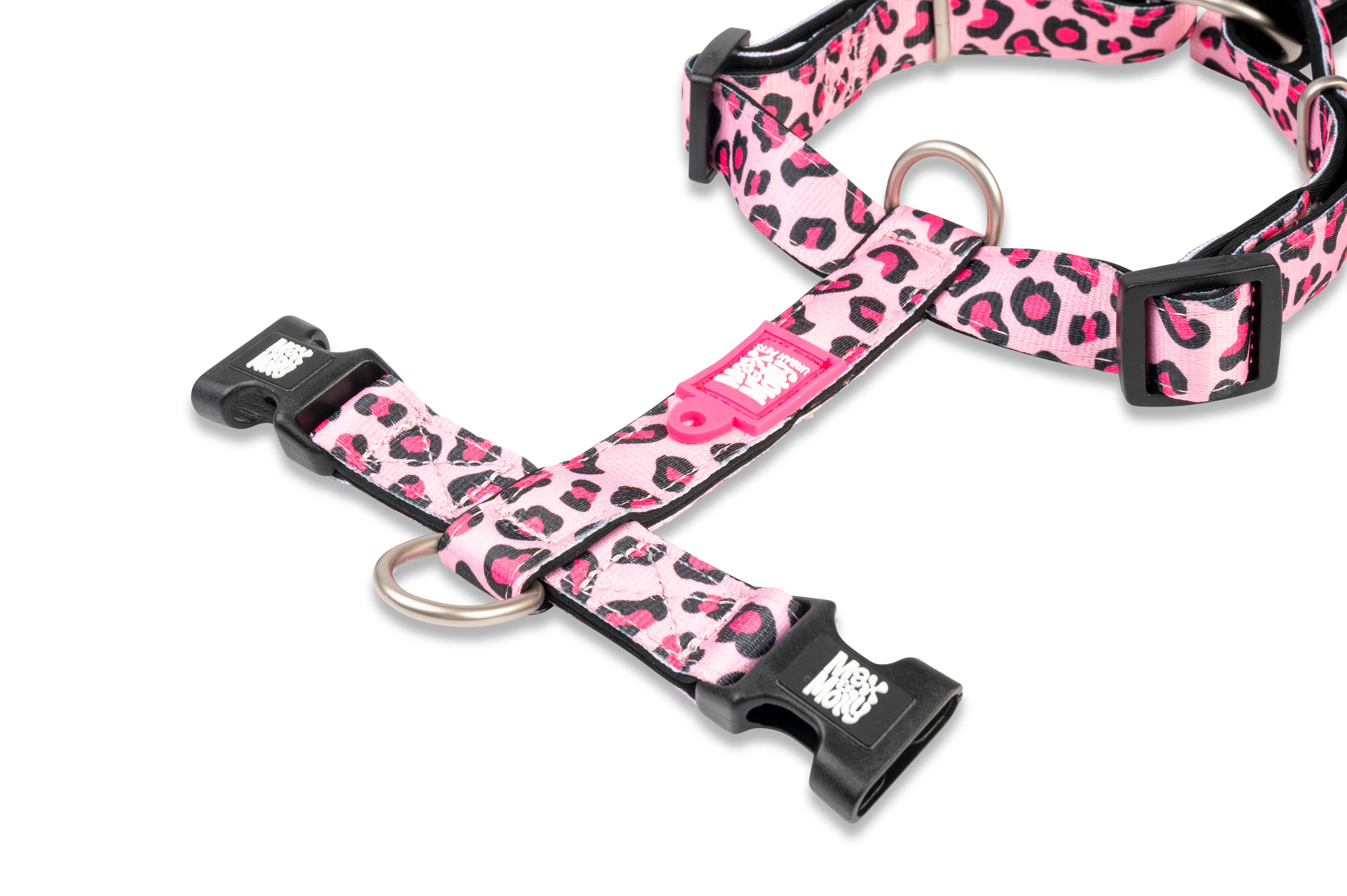 Max & Molly - Wholesale Pet Harness - Dog - Dog H-Harness - Leopard Pink1