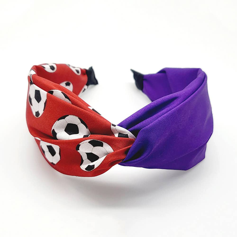 Sensibling Corp. - Wholesale Fashion Headband - Women's - Game Day Soccer Patterned Twisted Headband3