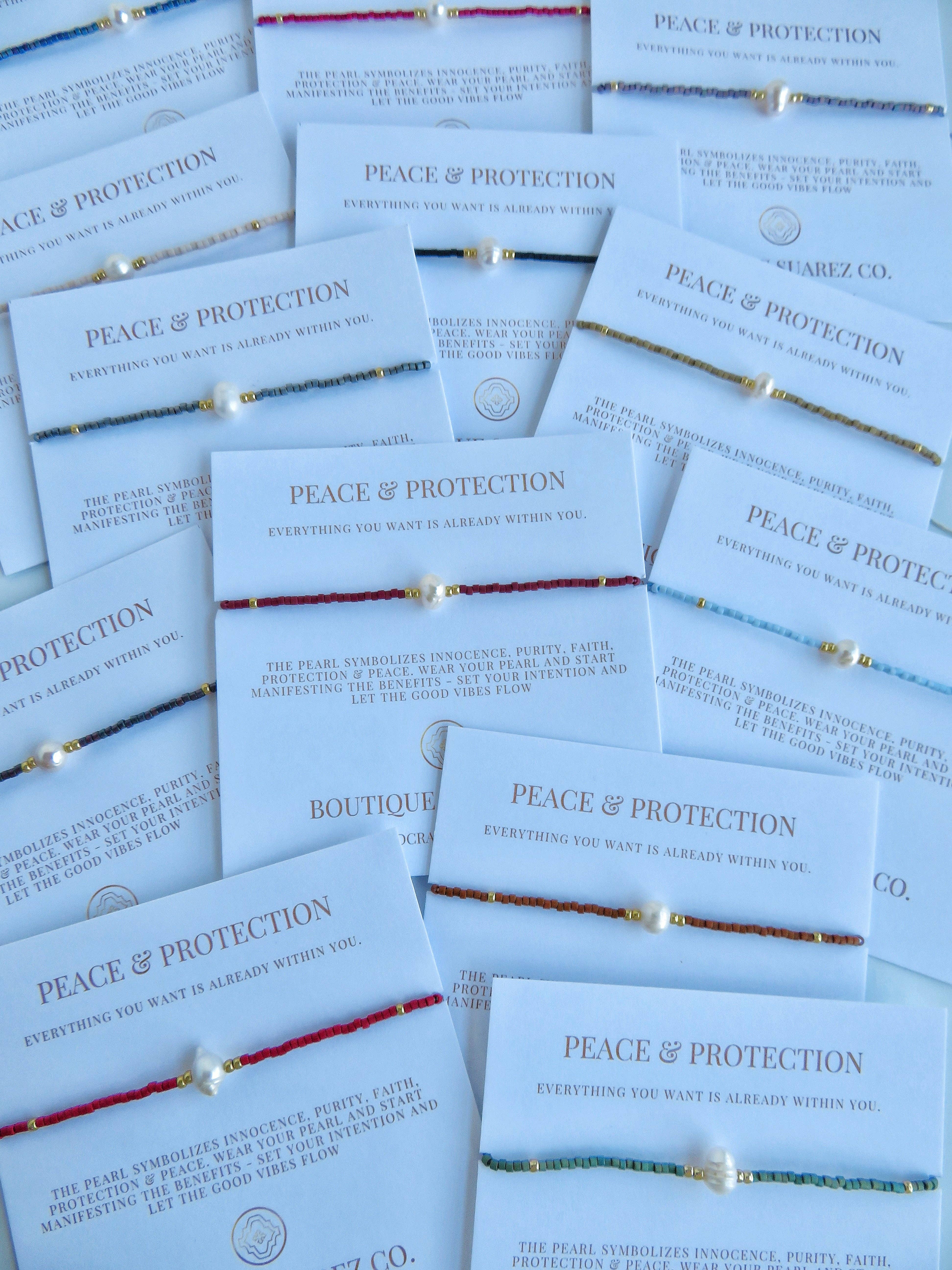 Boutique Suarez Co. - Wholesale Beaded Bracelet - Manifest Peace - Pearl Bracelet60