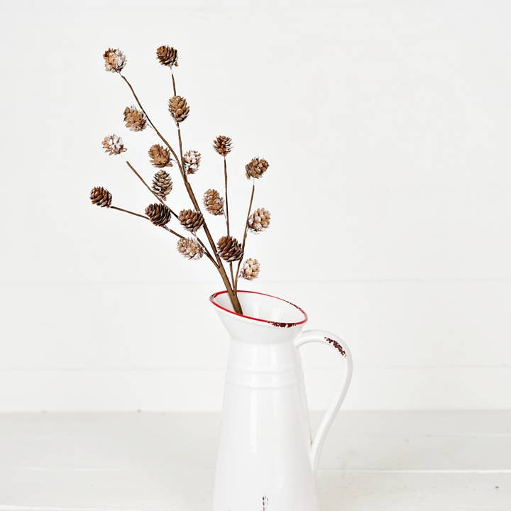 Holiday Depot Inc. - Wholesale Christmas Decoration - 510825- 24in Spray-Snowy Natural Birchcones-2