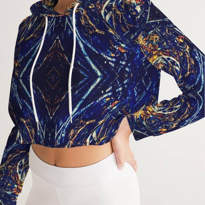 Felpa corta da donna Baroque Royal per la vendita all'ingrosso da parte di Fridge Art Boutique