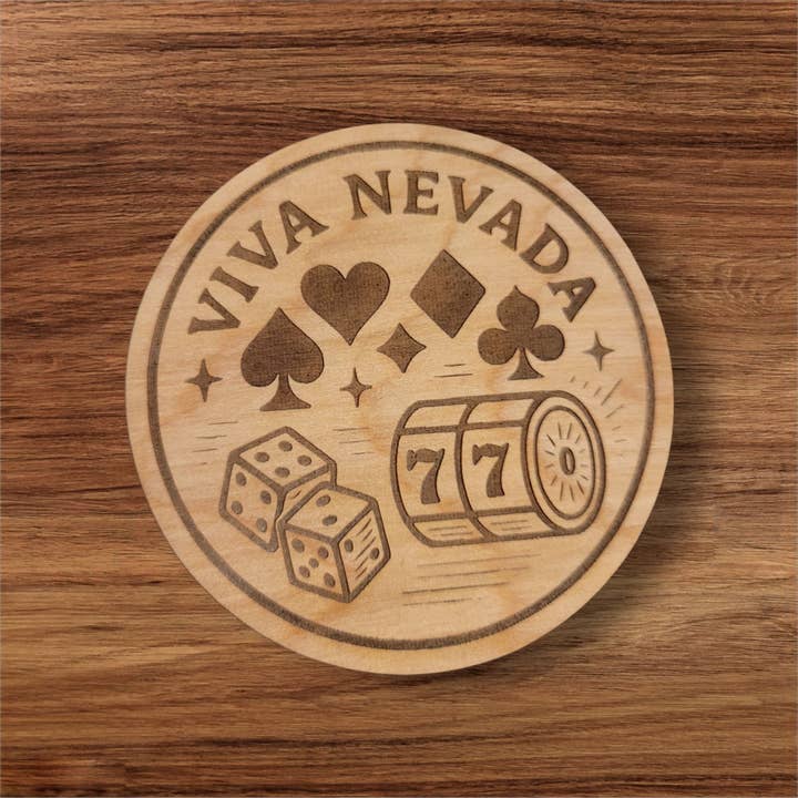 Ellie Joe Design Co - Wholesale Magnet - Nevada Wood Magnet – State Magnet Gift | 5 Desert & City Designs to Choose From4