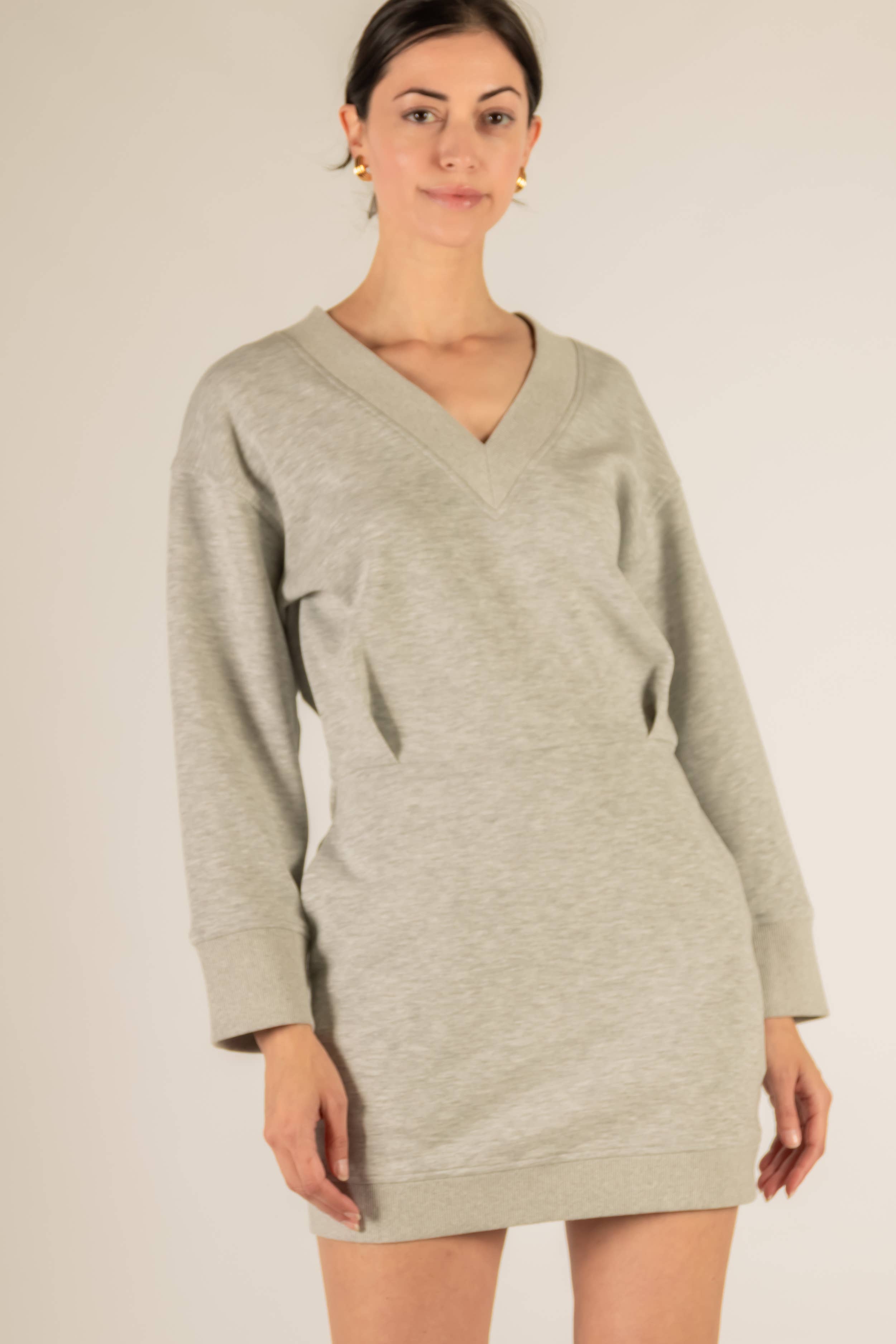 P. CILL - Wholesale Dress - Women's - P. CILL Butter Modal V Neck Ribbed Contrast Mini Dress14