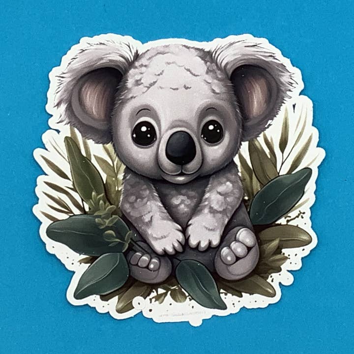 Cami Koala Waterproof Vinyl Sticker for wholesale by Something Personal